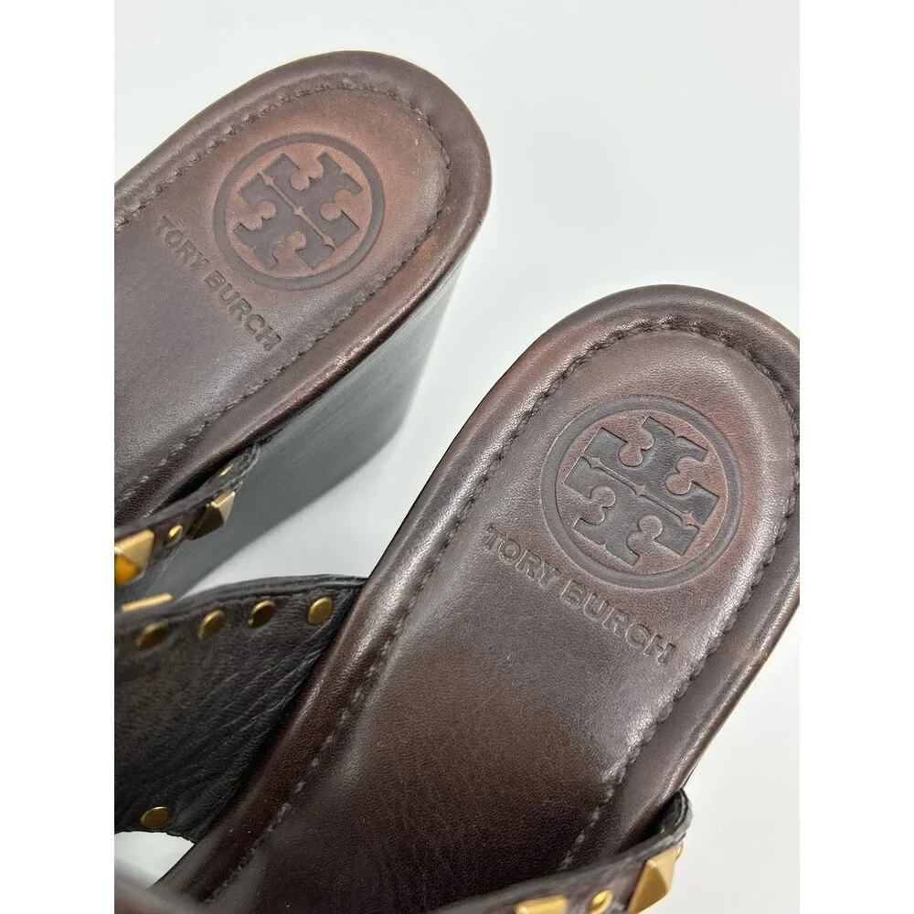 TORY BURCH Size 9M DARK BROWN Women Sandal